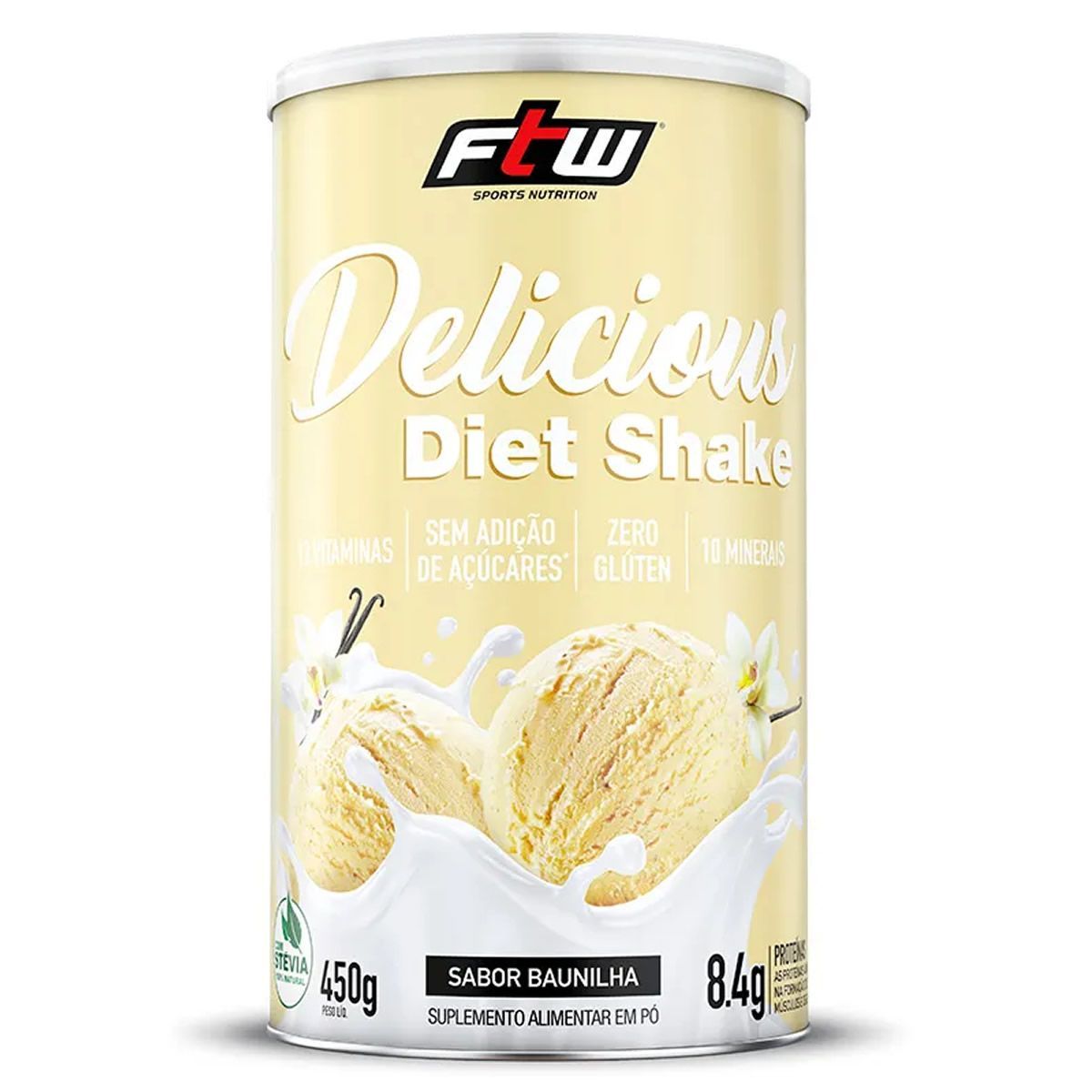 Delicious Diet Shake - 450g Baunilha - FTW