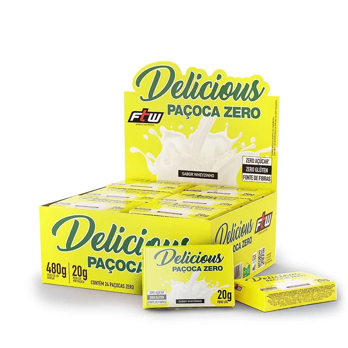 Delicious Pa�oca Zero - 24 Unidades 20g Wheyzinho - FTW