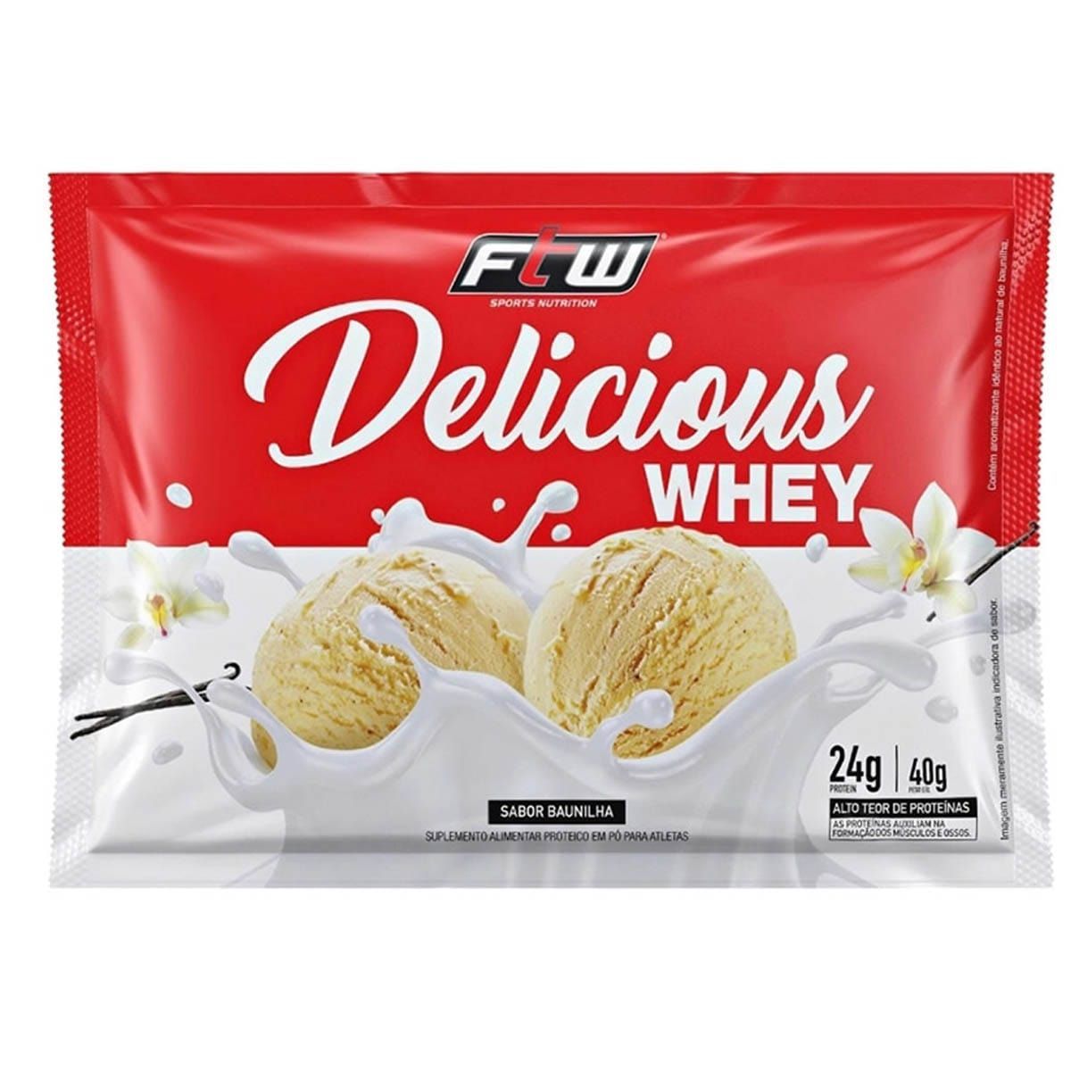 Delicious Whey - 1 Sach� 40g Baunilha - FTW