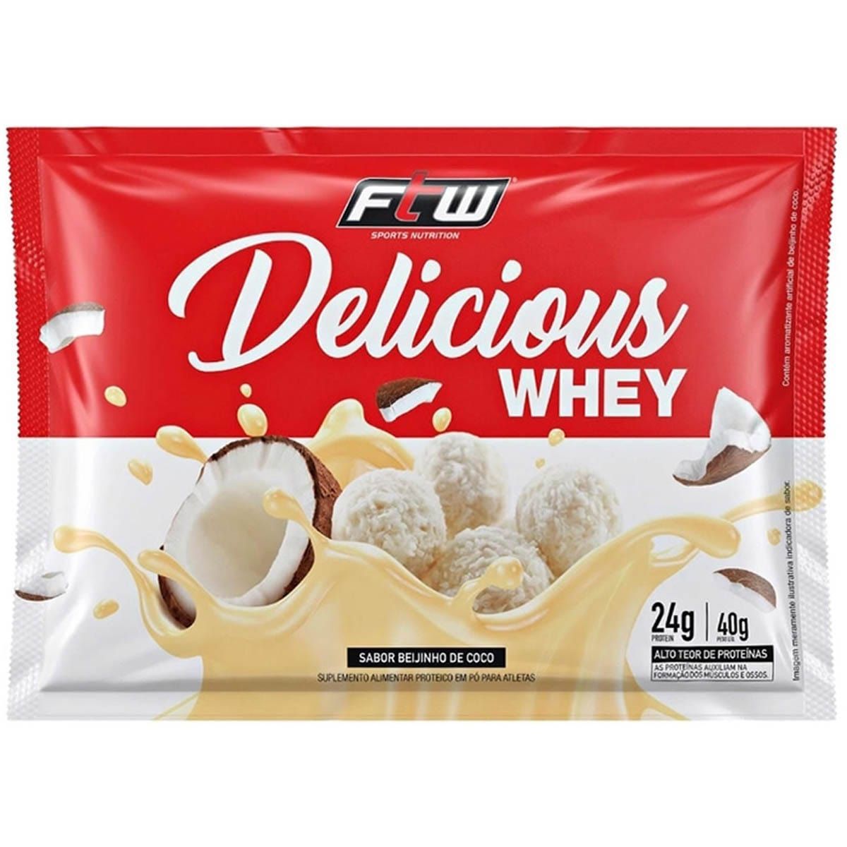Delicious  Whey - 1 Sach� 40g Beijinho de Coco - FTW