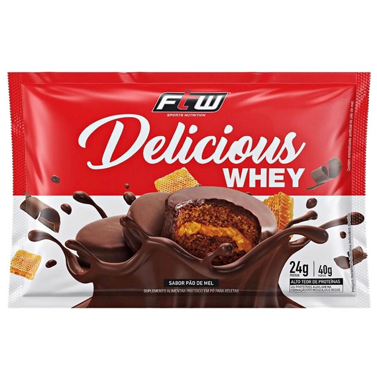 Delicious Whey - 1 Sach� 40g P�o de Mel - FTW