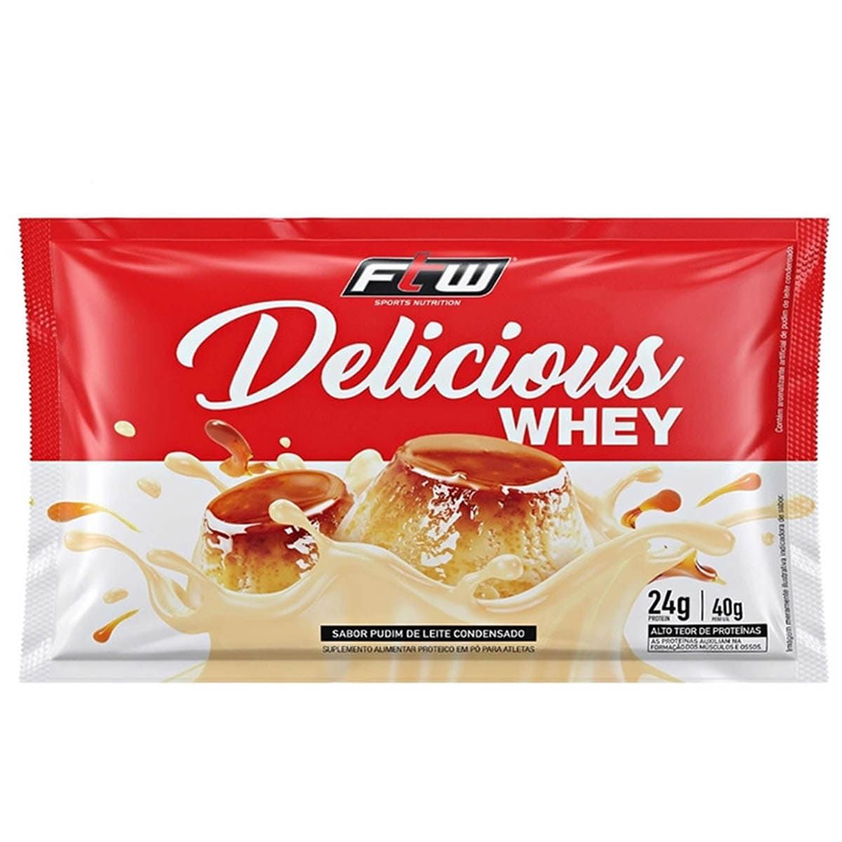 Delicious 3  Whey - 1 Sach� 40g Pudim de Leite Condensado - FTW