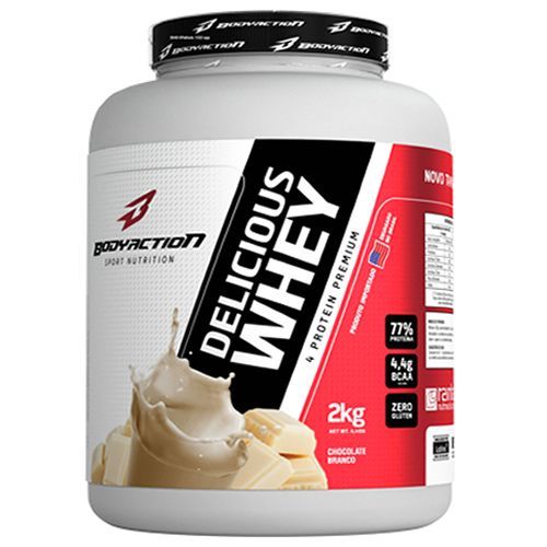Delicious Whey - 2000g Chocolate Branco - BodyAction*** Data Venc. 30/10/2019