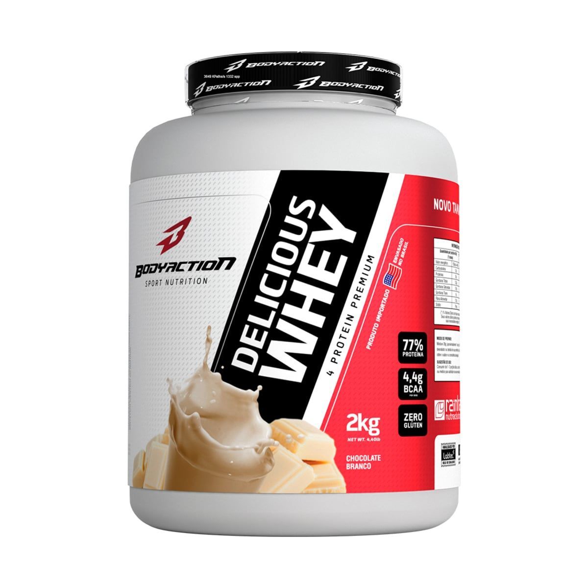 Delicious Whey - 2000g Chocolate Branco - BodyAction
