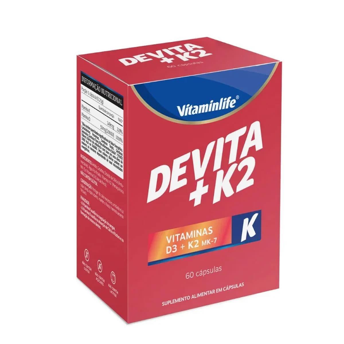 Devita + K2 - 60 C�psulas - VitaminLife