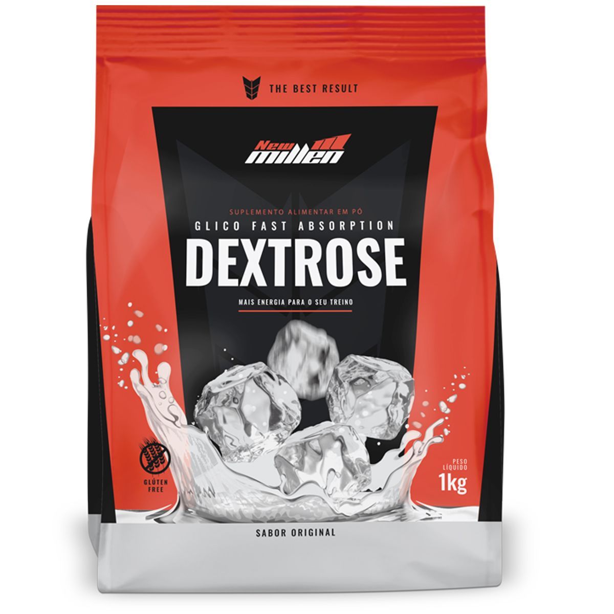 Dextrose - 1000g Refil Original - New Millen*** EMBALAGEM AVARIADA Data Venc. 04/08/2025