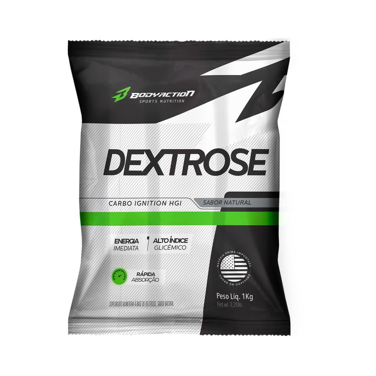 Dextrose - 1000g Refil Natural - BodyAction*** Data Venc. 30/08/2025 A.E