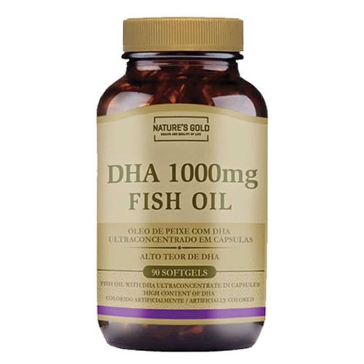 DHA 1000mg Fish Oil - 90 Softgels - Natures Gold
