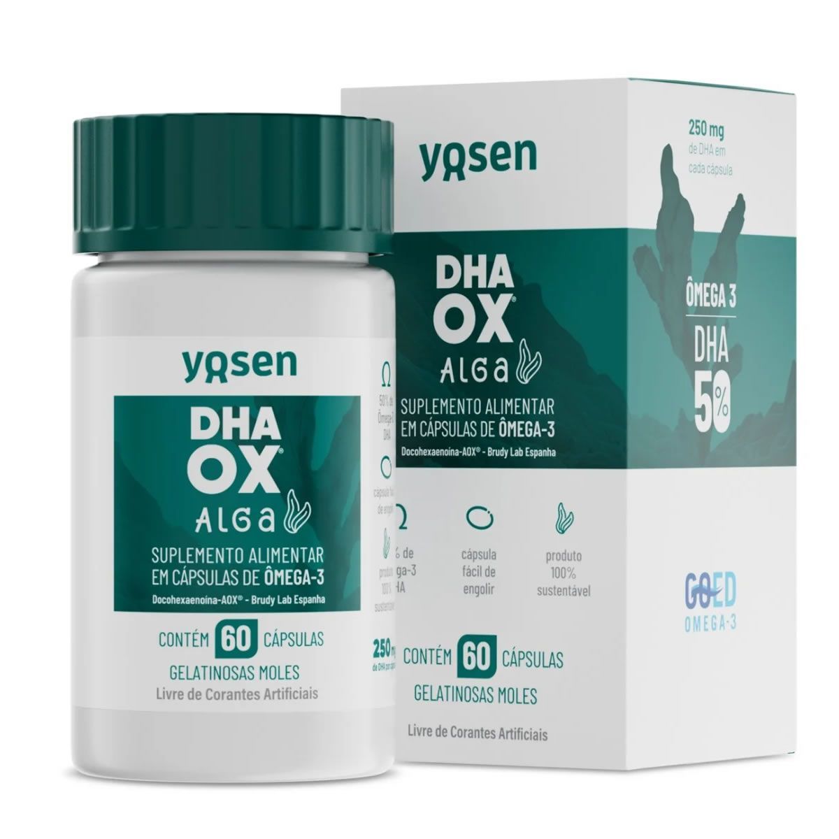 DHA OX Alga - 60 C�psulas - Yosen