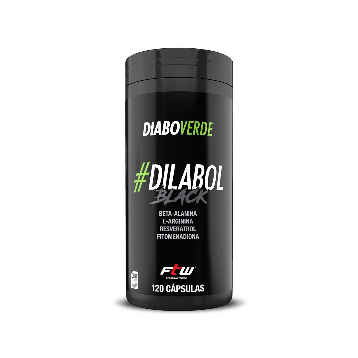 Diabo Verde #Dilabol Black - 120 C�psulas - FTW