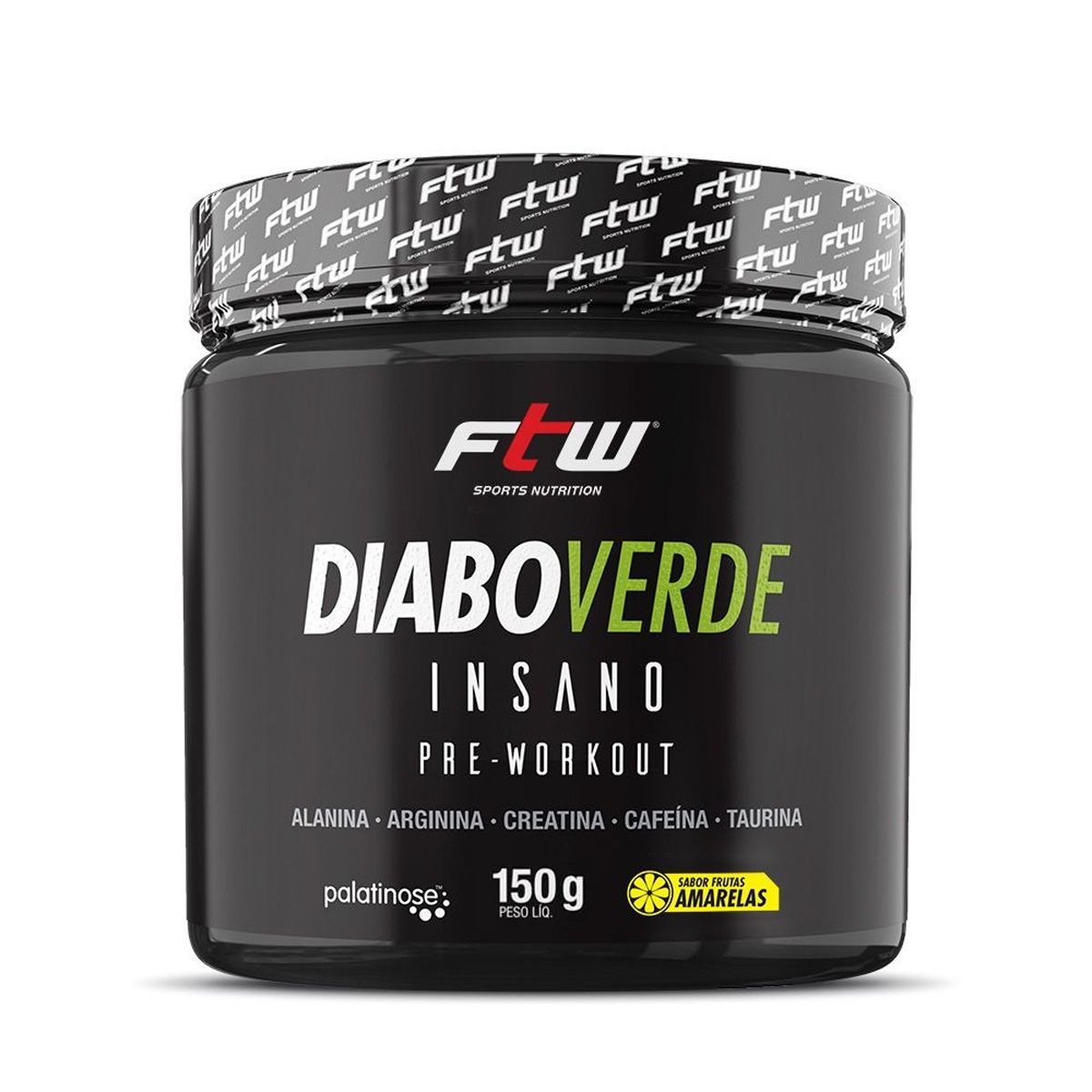 Diabo Verde Insano Pre - Workout - 150g Frutas Amarelas - FTW*** Data Venc. 30/01/2023