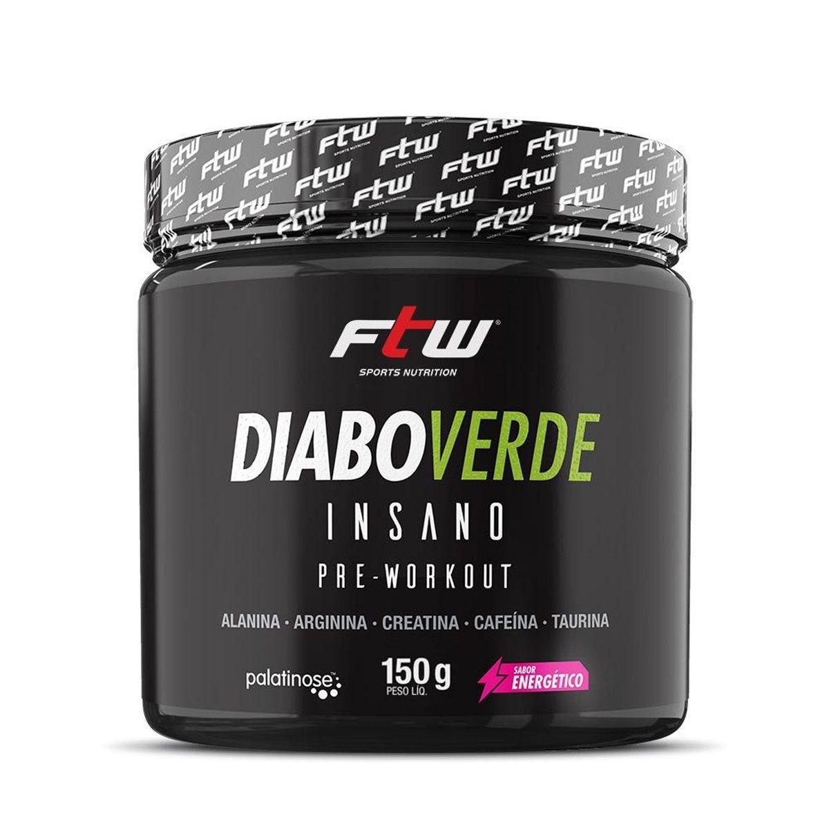 Diabo Verde Insano Pre - Workout - 150g Sabor Energ�tico - FTW*** Data Venc. 30/09/2025