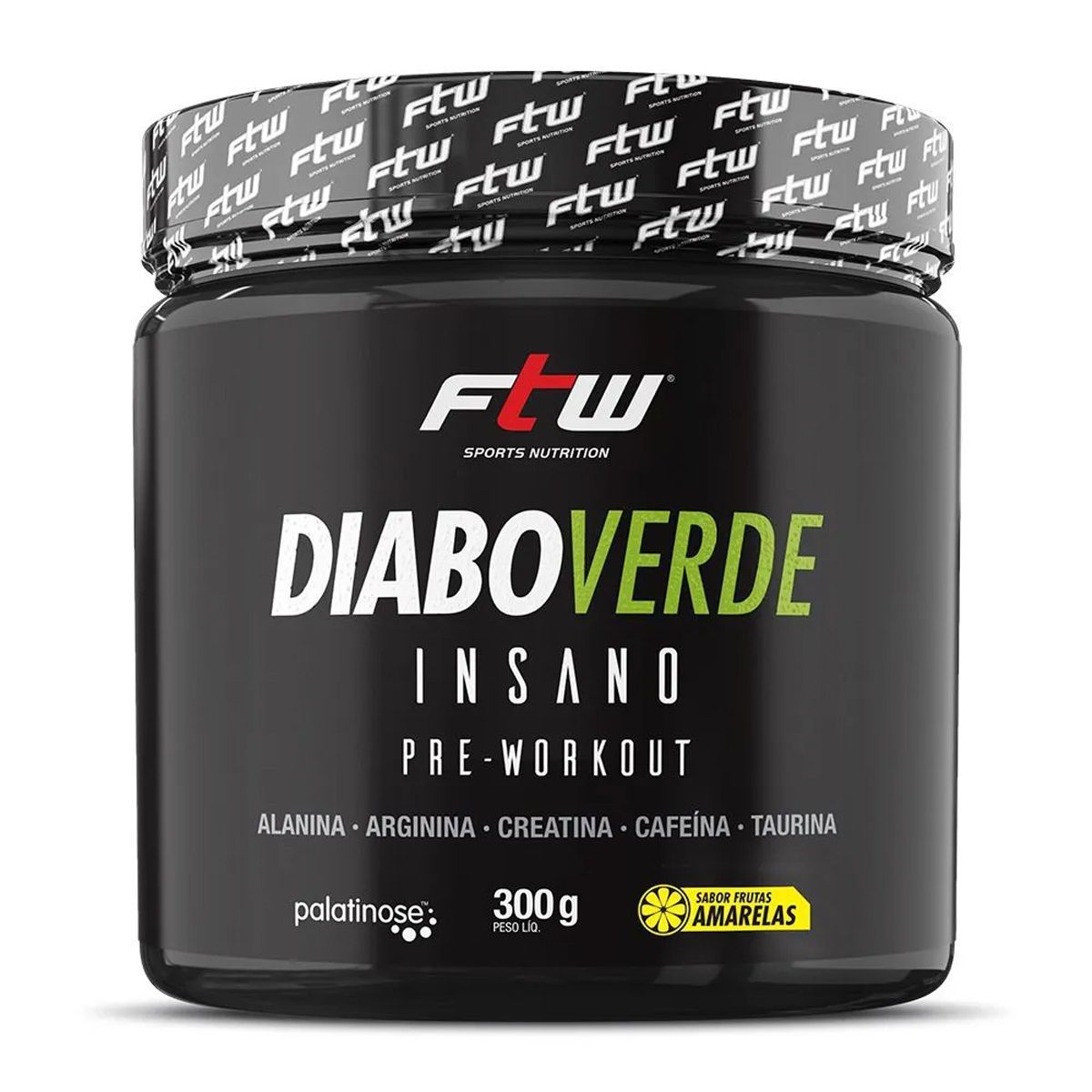 Diabo Verde Insano Pre - Workout - 300g Frutas Amarelas - FTW