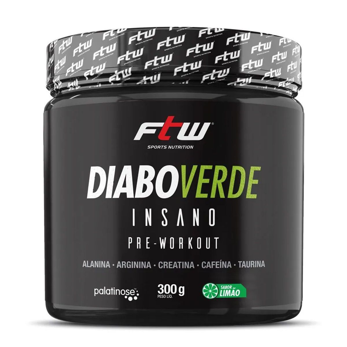 Diabo Verde Insano Pre - Workout - 300g Lim�o - FTW*** Data Venc. 31/03/2023