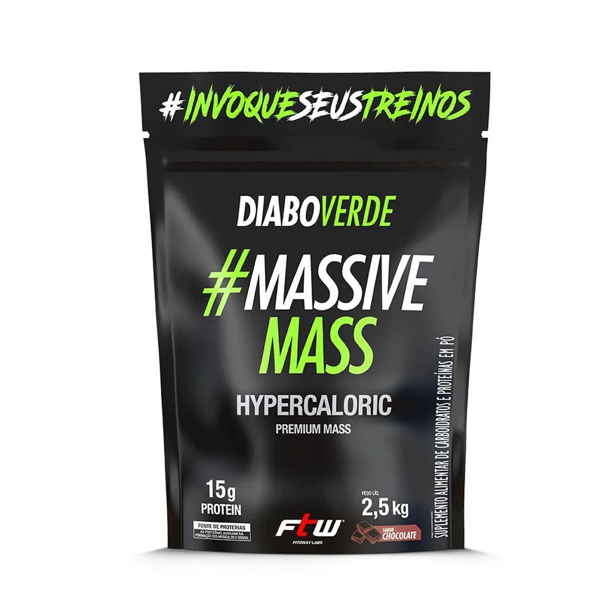 Diabo Verde Massive Mass - 2500g Refil Chocolate - FTW