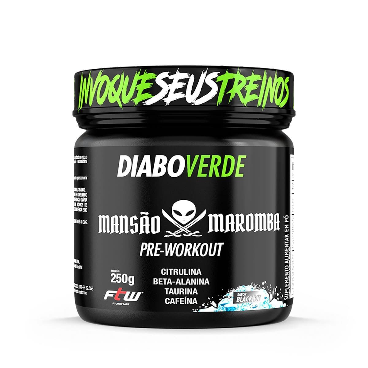 Diabo Verde Pre-Workout Mansao Maromba - 250g Black Ice - FTW