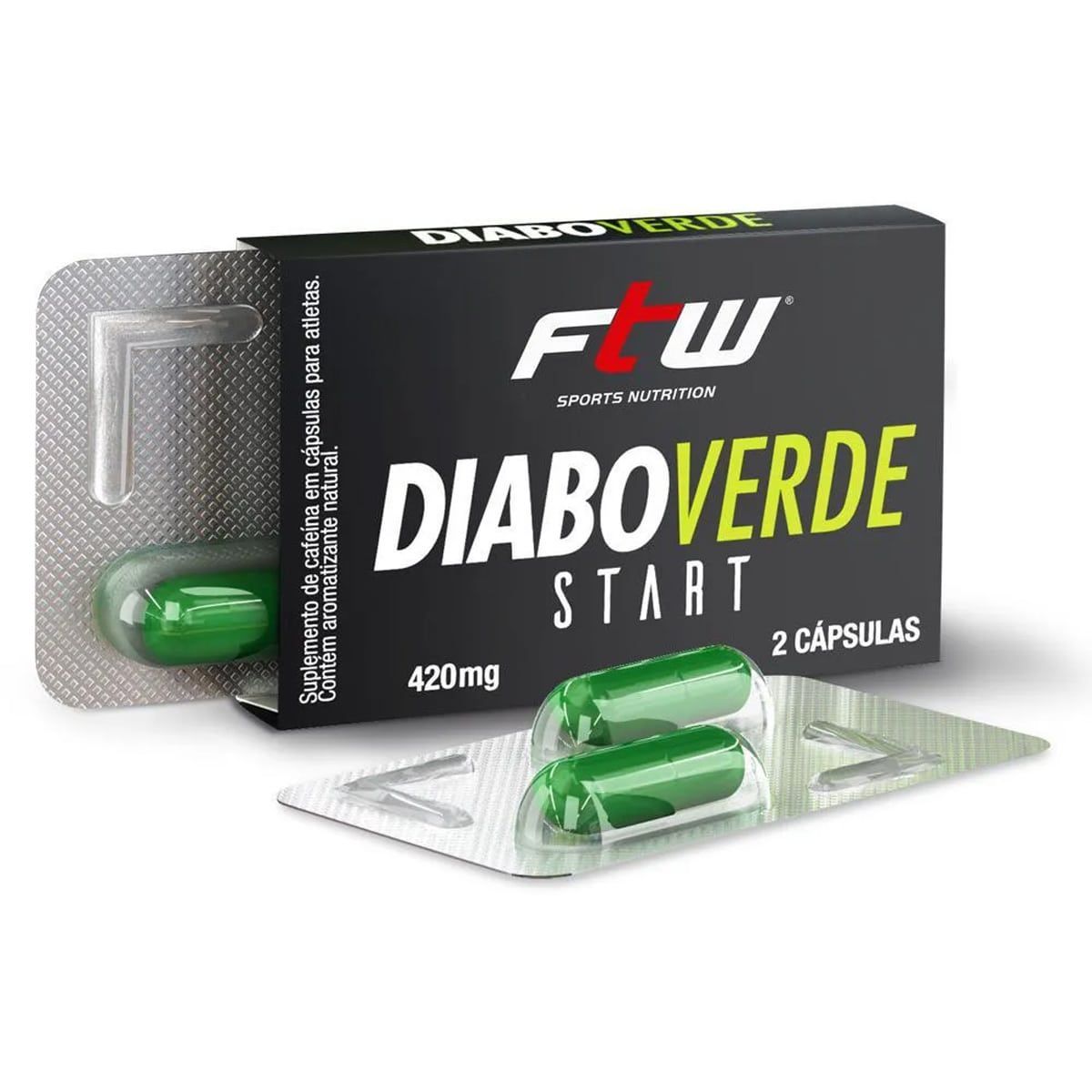 Diabo Verde Start - 1 Cartela com 2 c�psulas  - FTW*** Data Venc. 30/07/2022