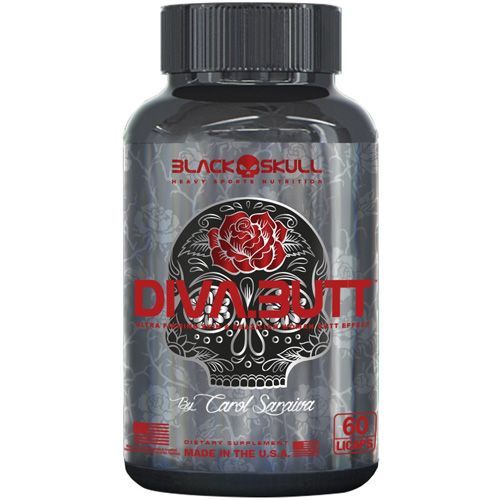 Diva Butt - 60 Licaps - Black Skull