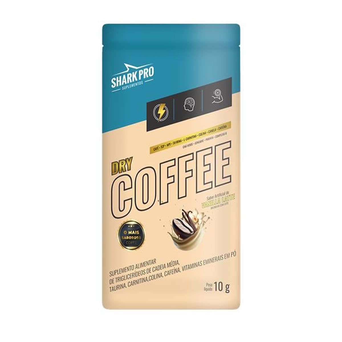 Dry Coffee - 1 Sach� 10g Vanilla Latte - Shark Pro