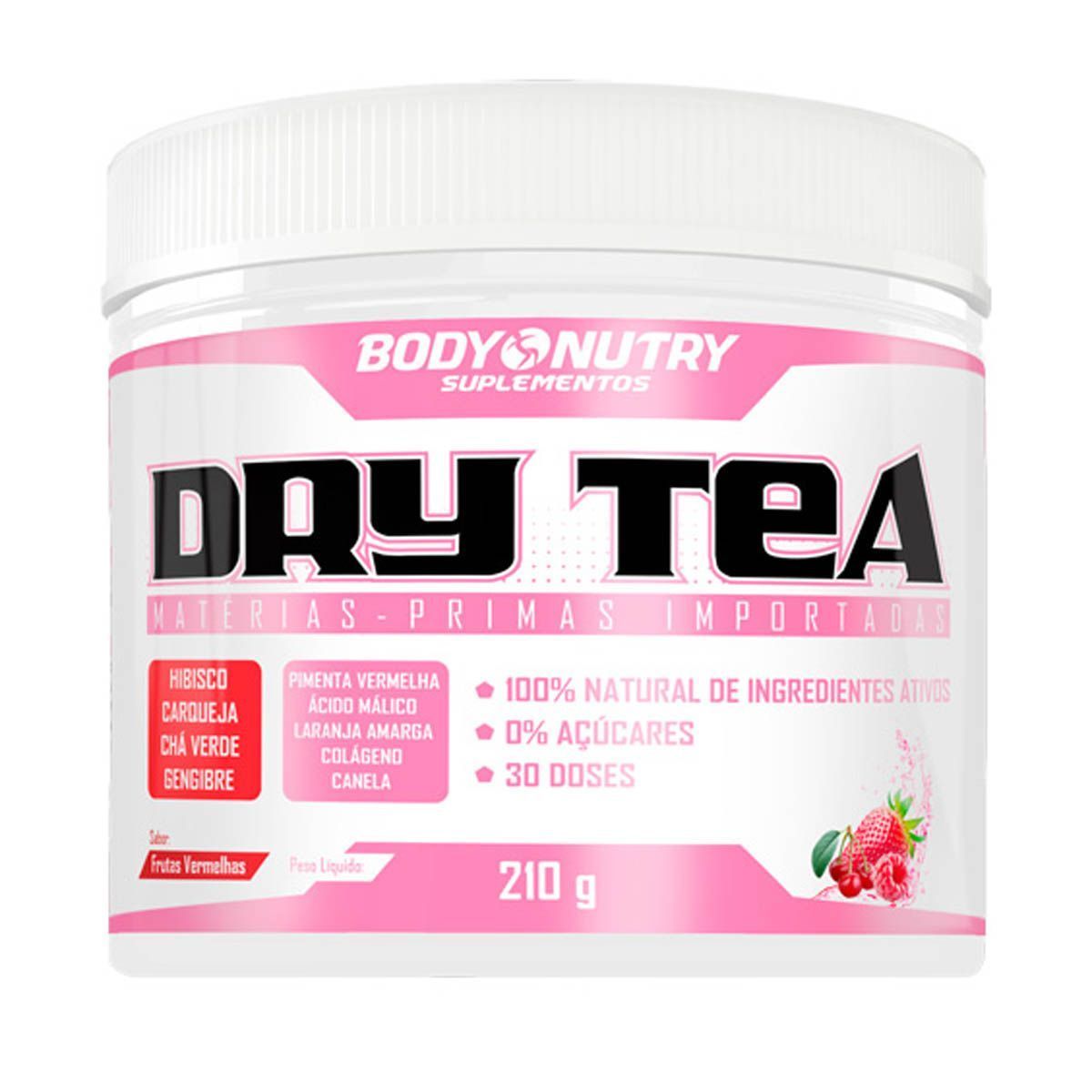 Dry Tea Feminy - 210g Frutas Vermelhas - Body Nutry*** Data Venc. 29/05/2021