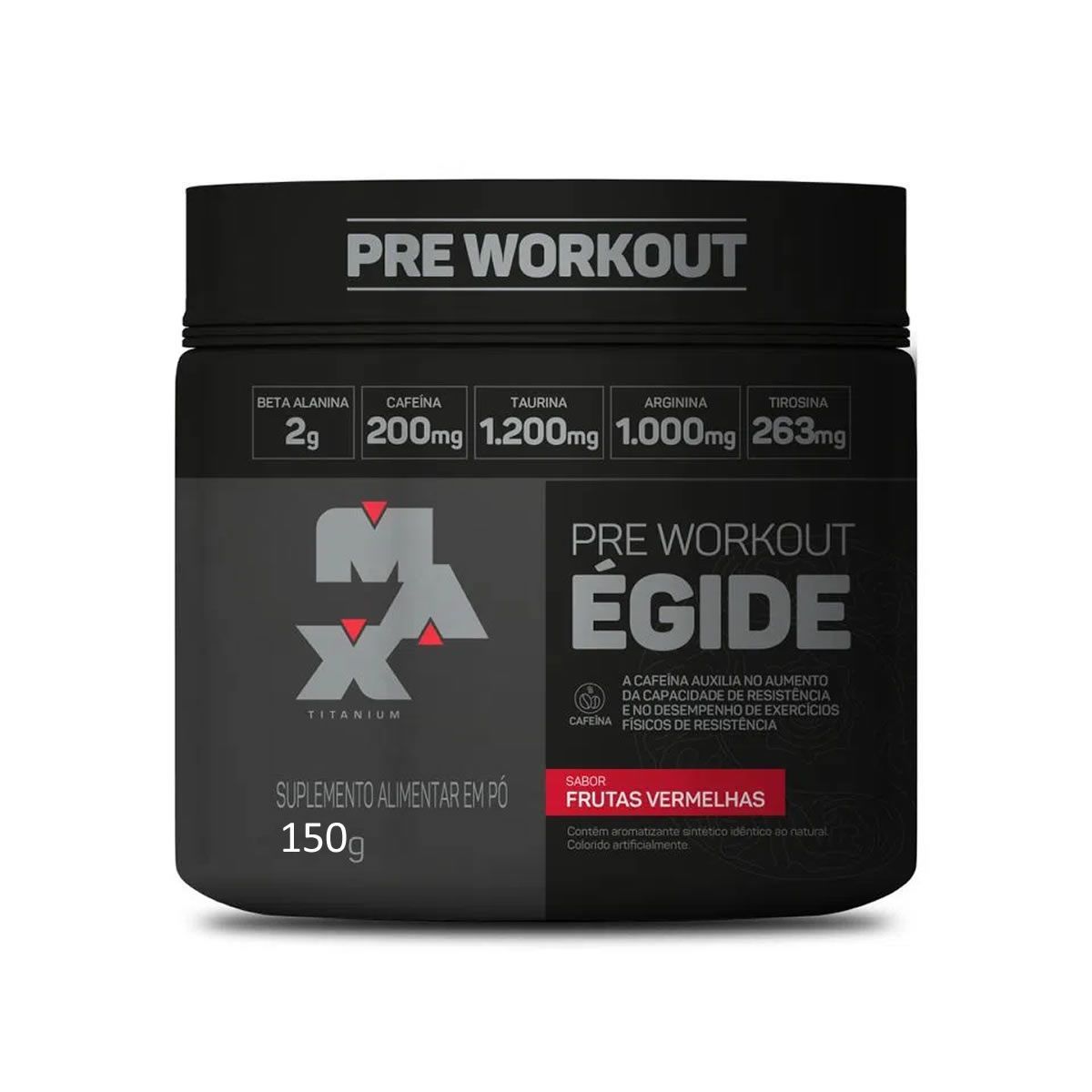 �gide Pre Workout - 150g Frutas Vermelhas - Max Titanium*** Data Venc. 20/01/2024