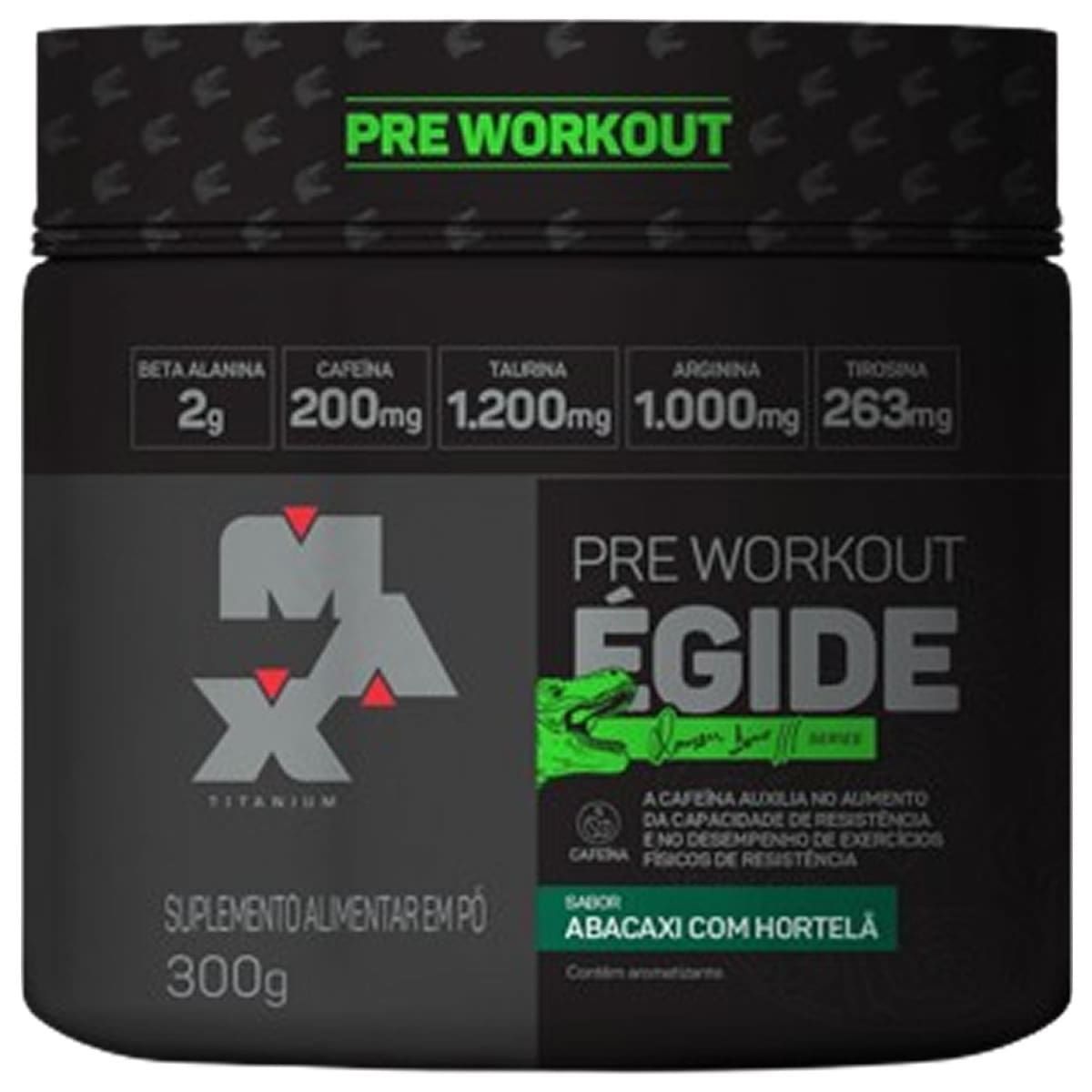�gide Pr� Workout Dino - 300g Abacaxi com Hortel� - Max Titanium*** Data Venc. 28/08/2025