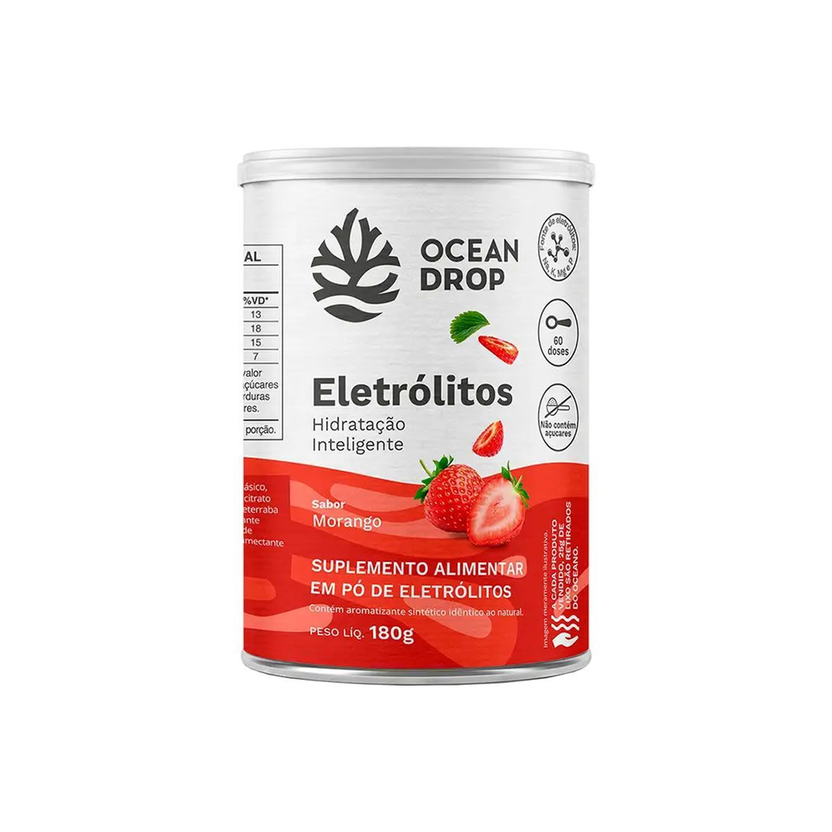 Eletr�litos em P� - 180g Morango - Ocean Drop