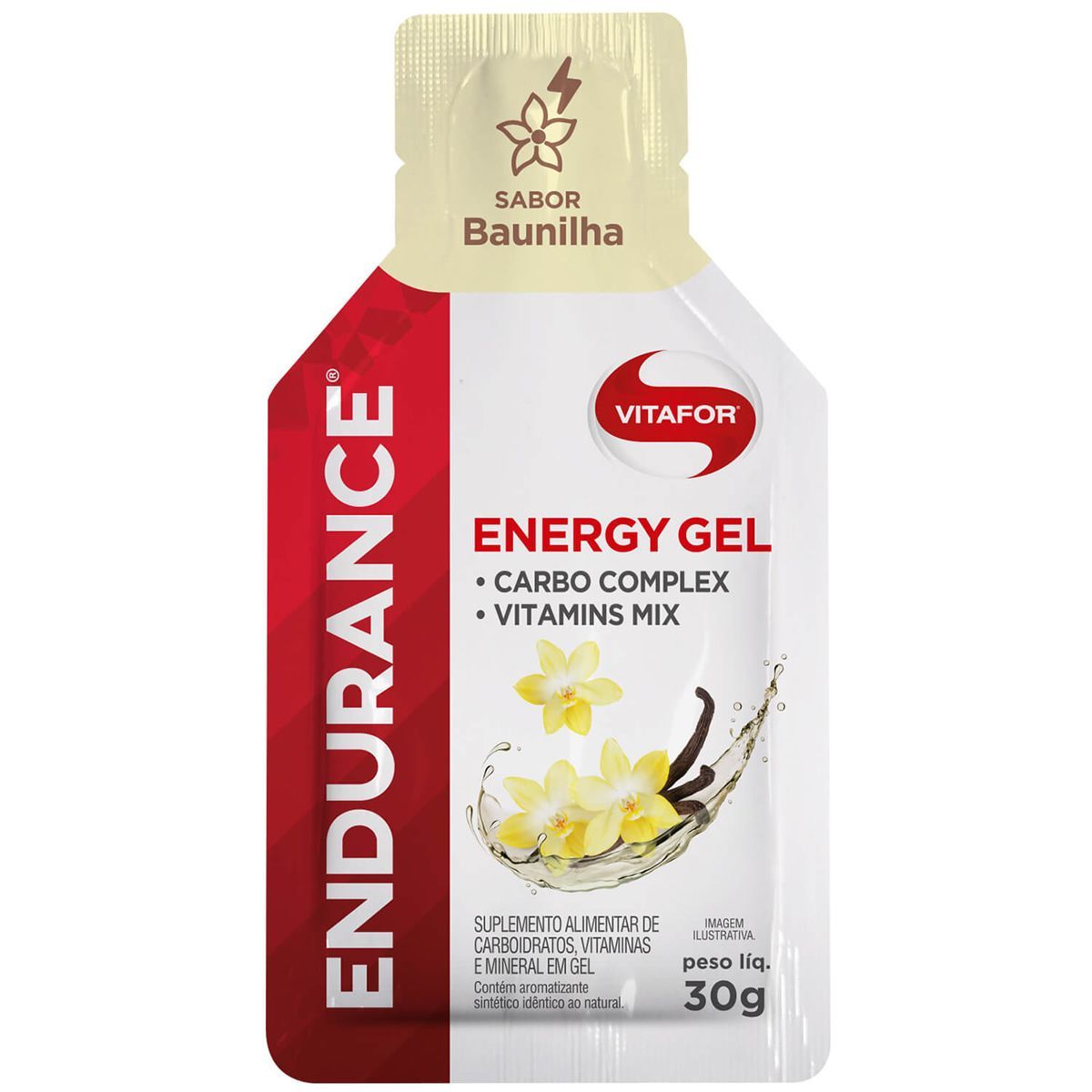 Endurance Energy Gel - 1 Sach� 30g Baunilha Amostra - Vitafor
