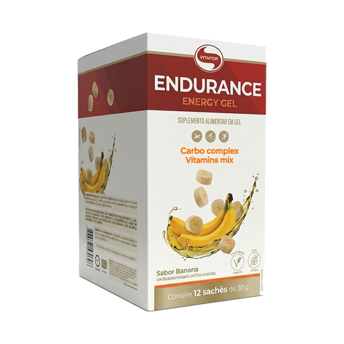 Endurance Energy Gel - 12 Sach�s 30g Banana - Vitafor
