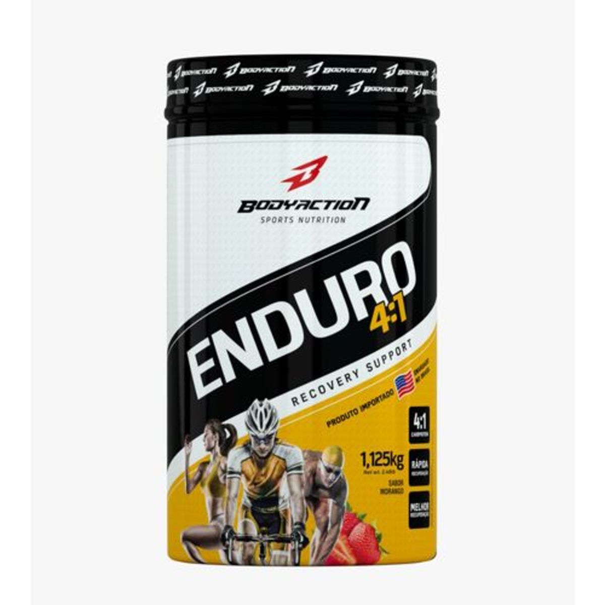 Enduro 4:1 Morango pote Morango 1,125kg - Bodyaction