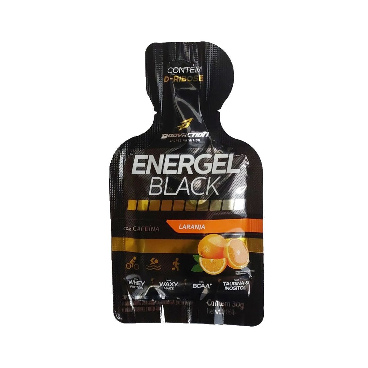 Energel Black - 1 Sach� 30g Laranja - BodyAction