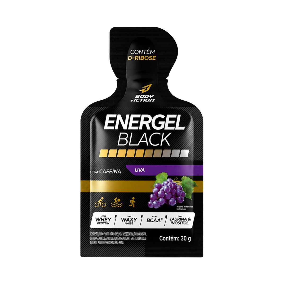 Energel Black - 1 Sach� 30g Uva - BodyAction