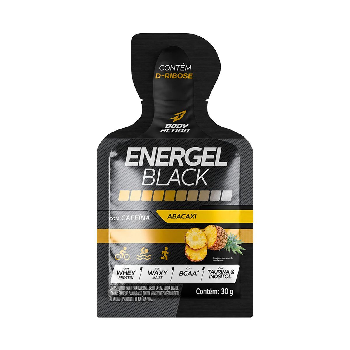 Energel Black - 1 Sach� Abacaxi - BodyAction*** Data Venc. 30/01/2026