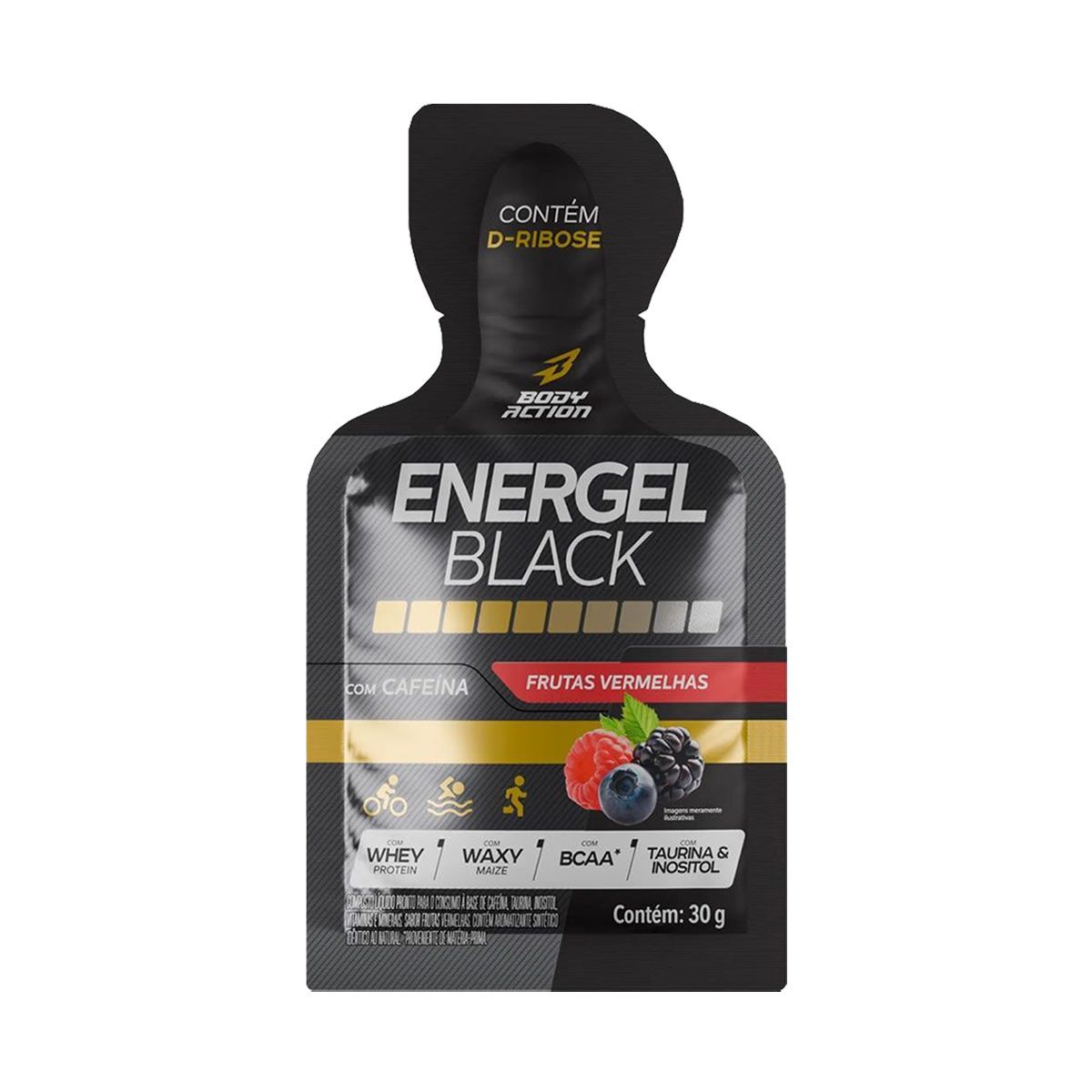 Energel Black - 1 Sach� Frutas Vermelhas - BodyAction
