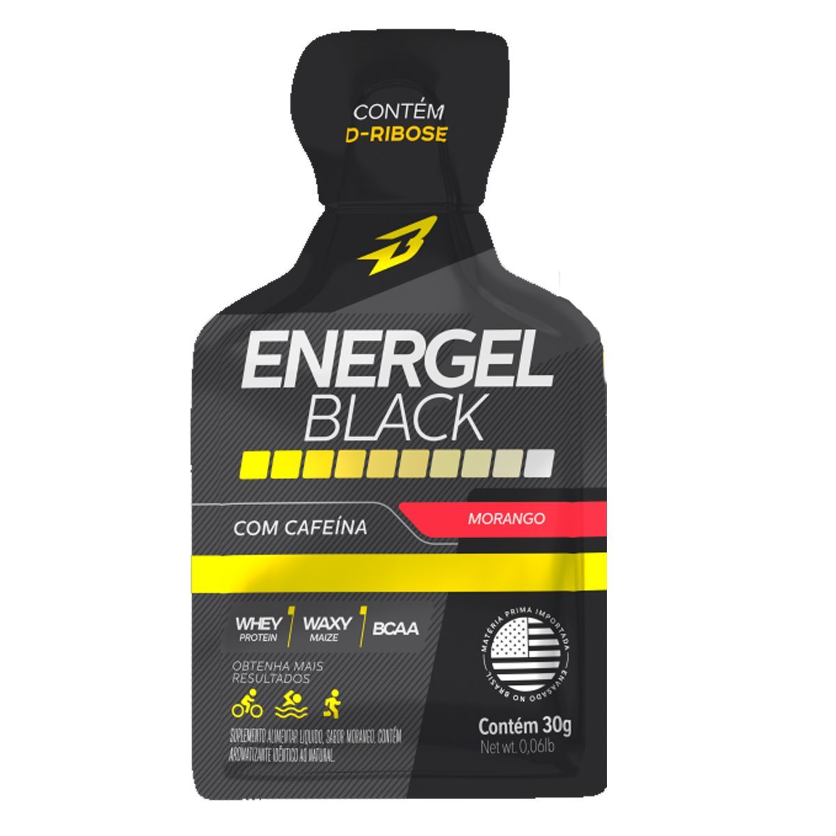 Energel Black - 1 Sach� Morango - Body Action*** Data Venc. 30/05/2025
