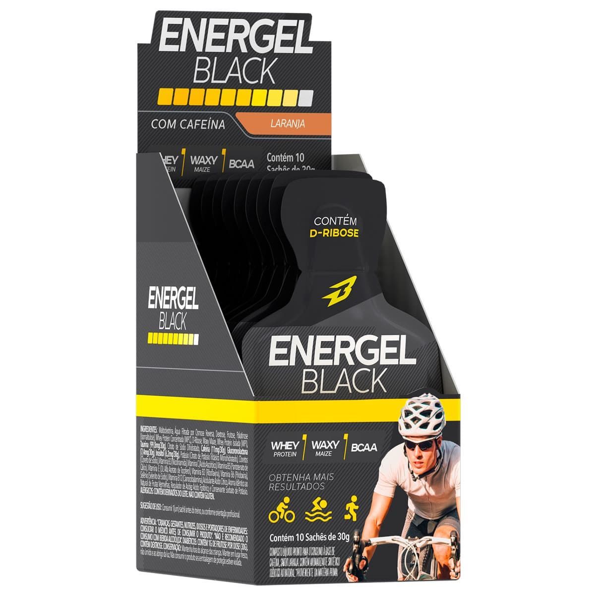 Energel Black - 10 Sach�s 30g Laranja - BodyAction