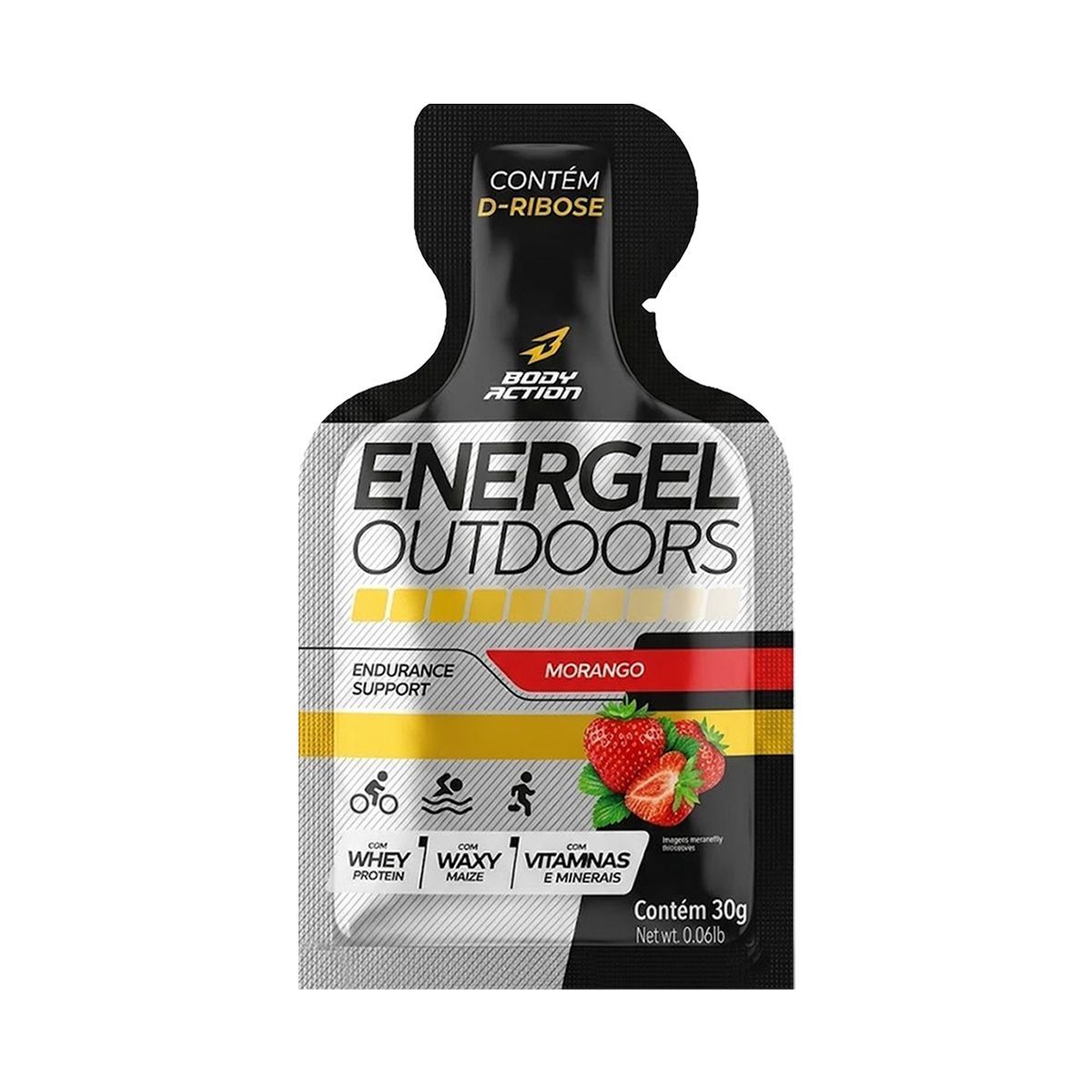 Energel Outdoors - 1 Unidade Morango - BodyAction