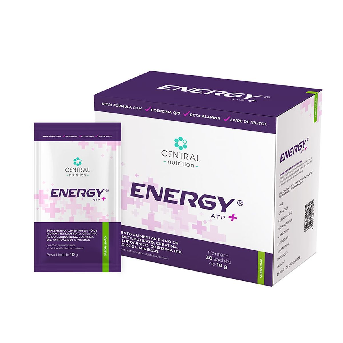 Energy ATP+ - 30 Sach�s 10g Lim�o - Central Nutrition
