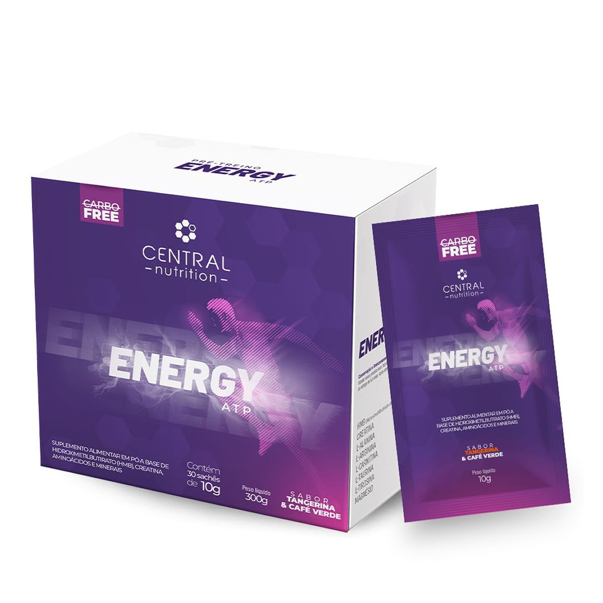 Energy ATP - 30 Sach�s 10g Tangerina - Central Nutrition