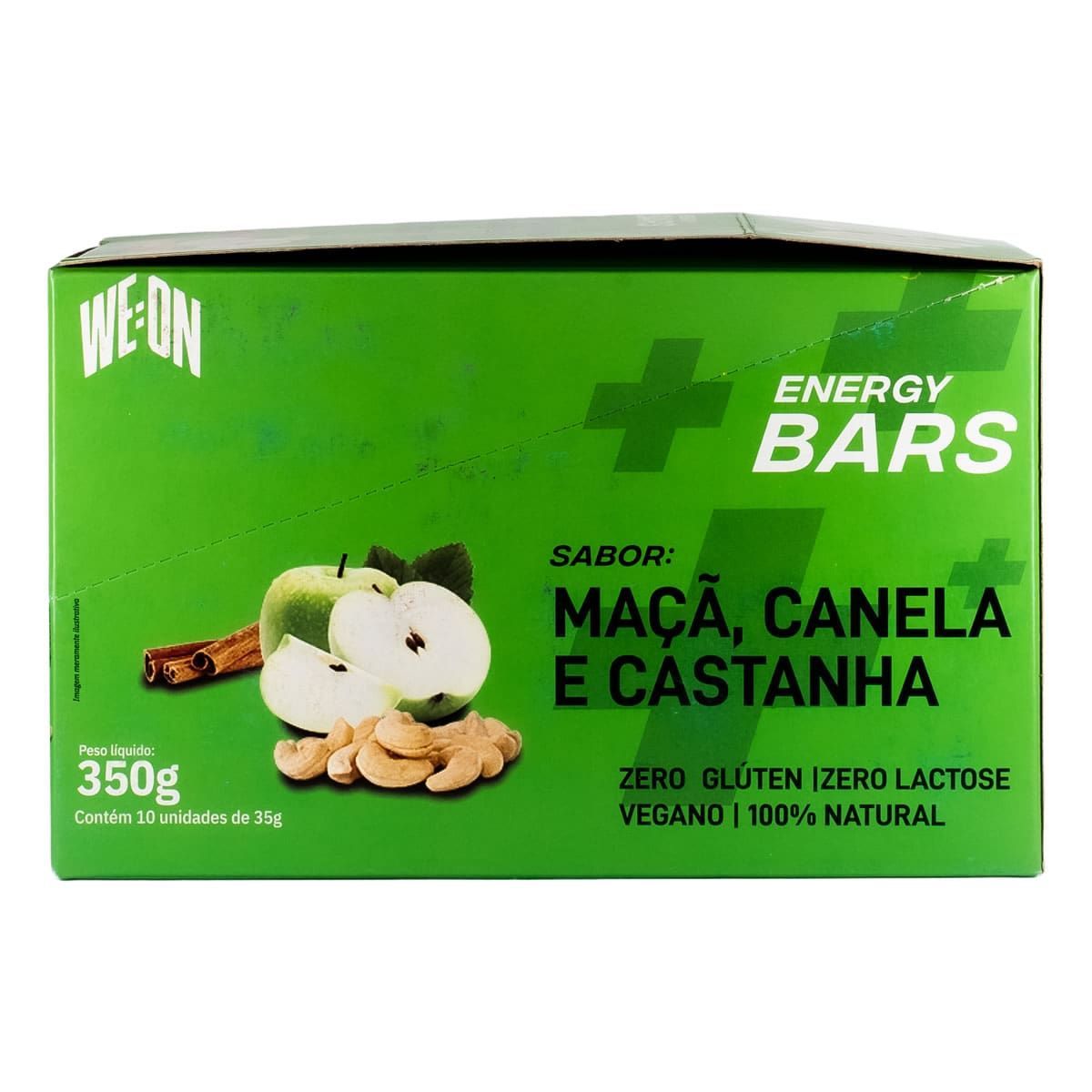 Energy Bars - 10 Unidades 35g Ma��, Canela & Castanha - WE:ON*** Data Venc. 22/04/2024