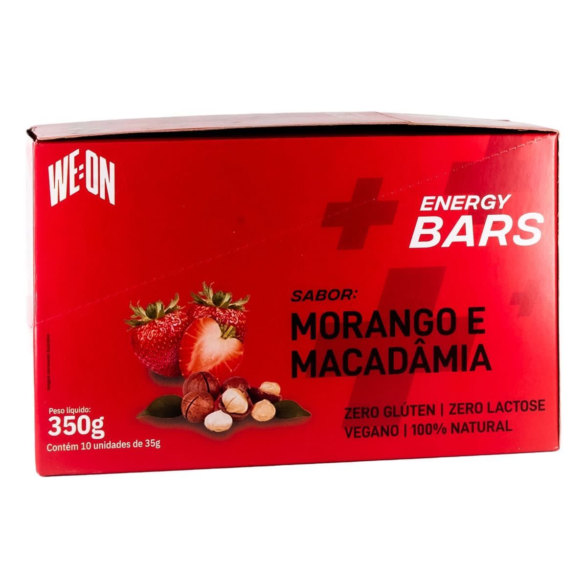 Energy Bars - 10 Unidades 35g Morango & Macadamia - WE:ON