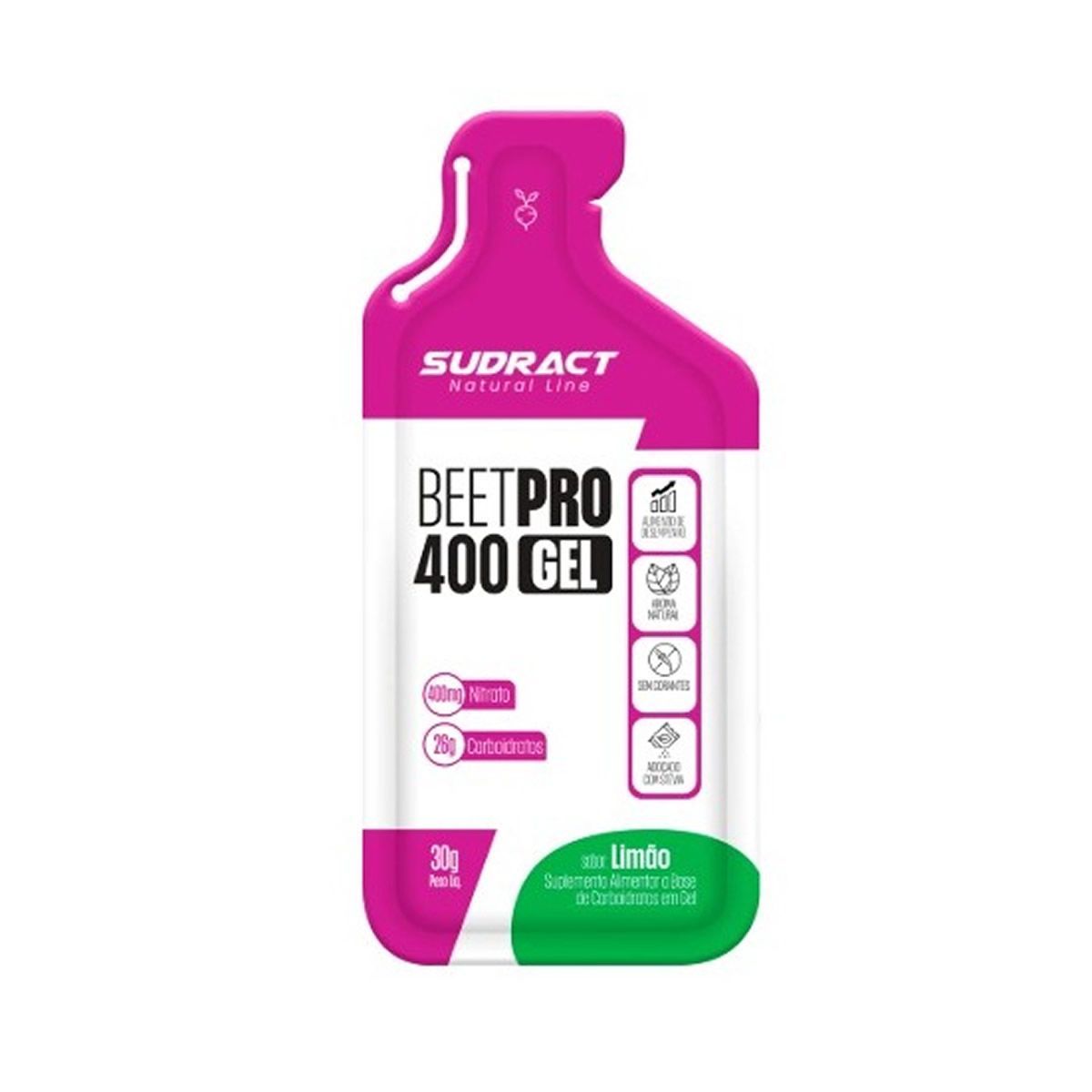 Energy Beet Pro Gel - 1 Unidade 30g Lim�o - Sudract Nutrition