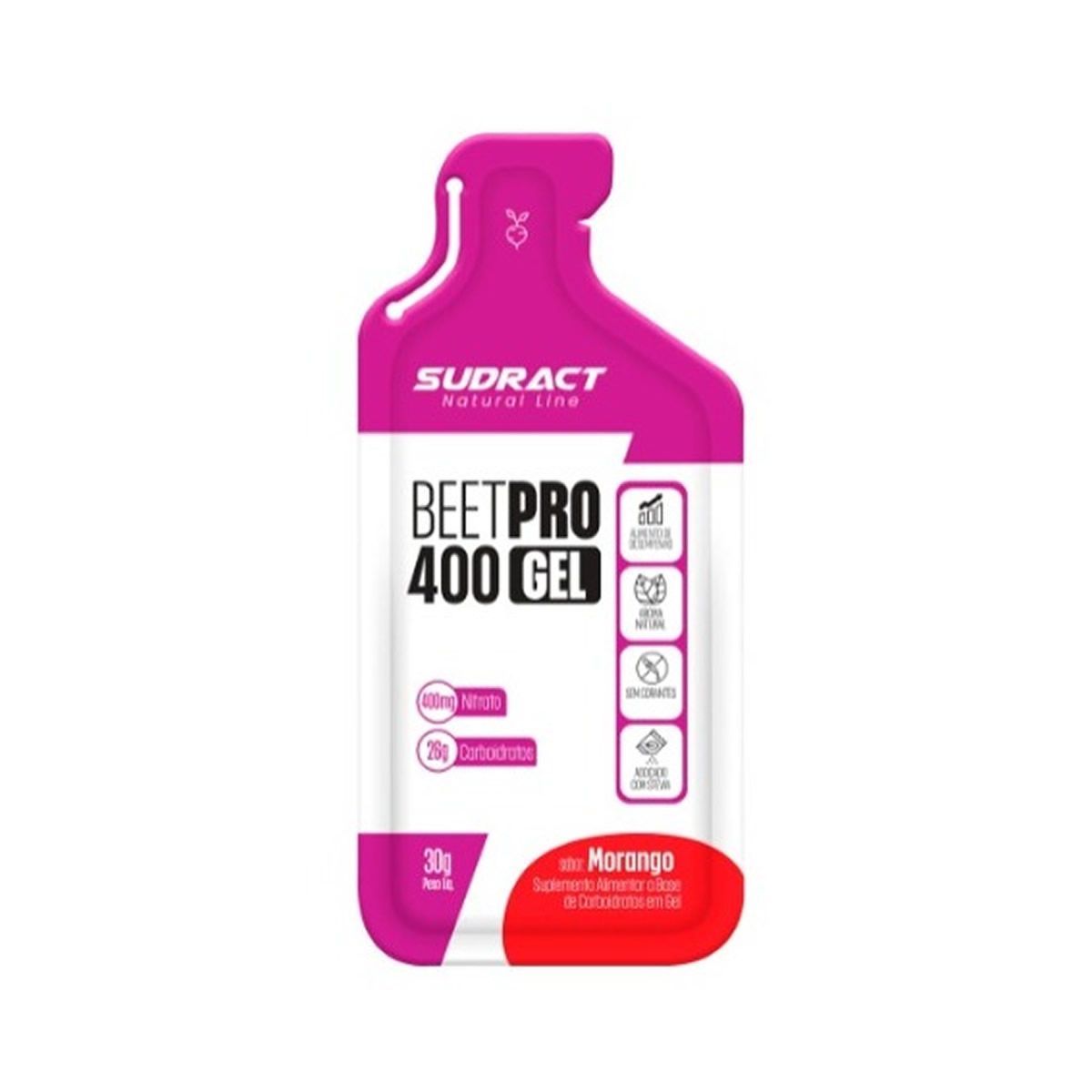 Energy Beet Pro Gel - 1 Unidade 30g Morango - Sudract Nutrition