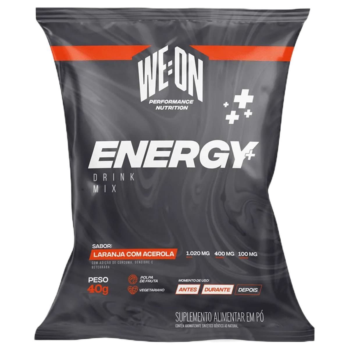Energy+ Drink Mix - 1 Sach� 40g Laranja com Acerola - WE:ON*** Data Venc. 30/8/23