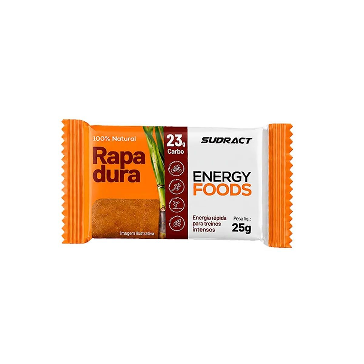 Energy Foods - 1 Unidade 25g Rapadura 100% Natural - Sudract