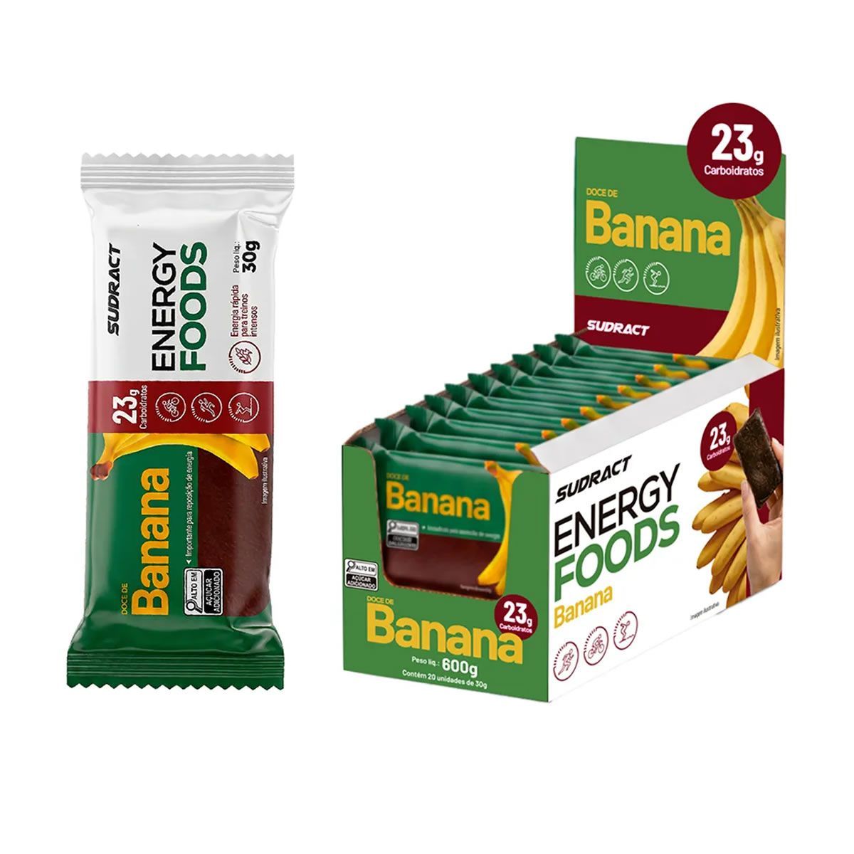 Energy Foods - 20 Unidades 30g Banana - Sudract