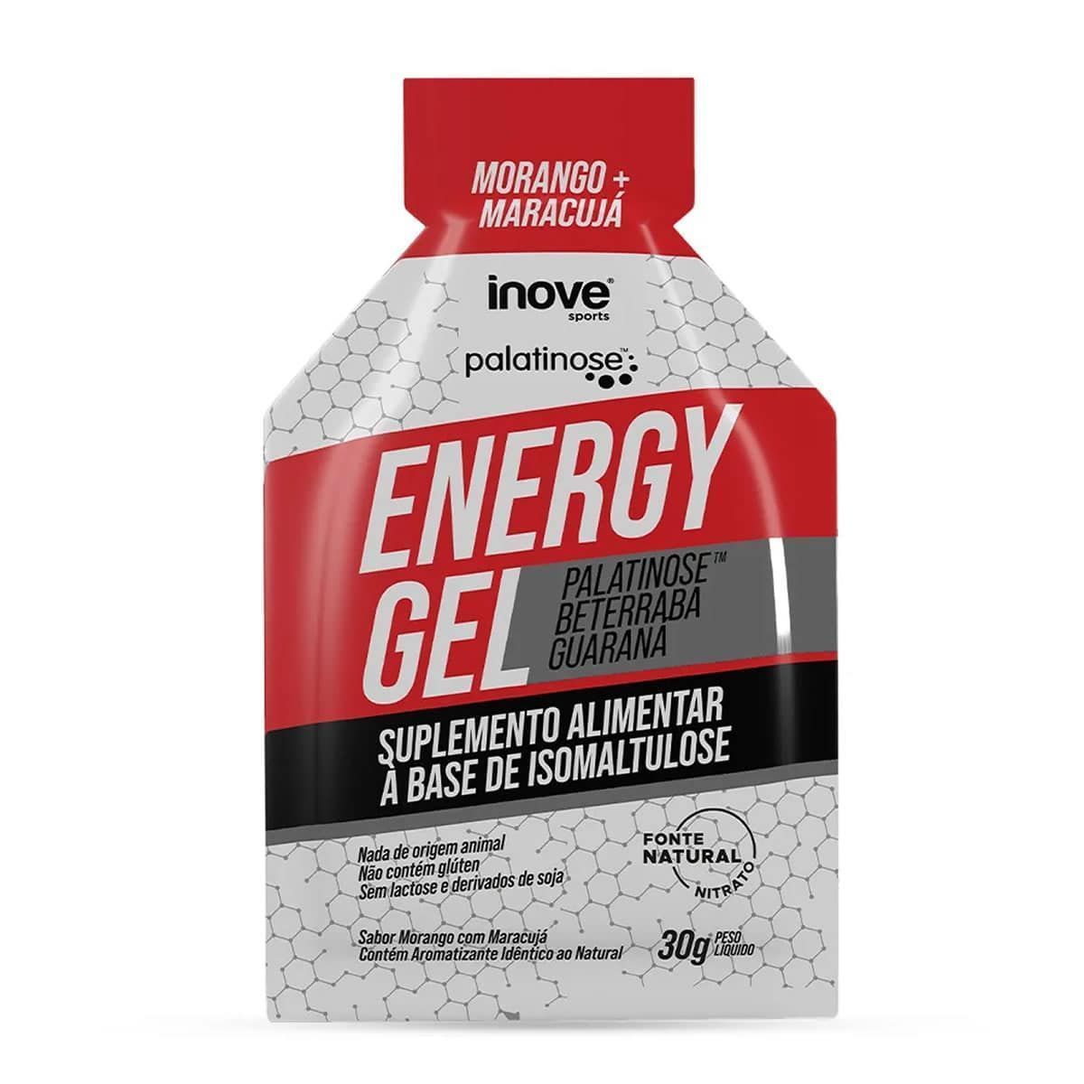 Energy Gel - 1 Sach�s 30g Morango + Maracuj� - Inove Sports