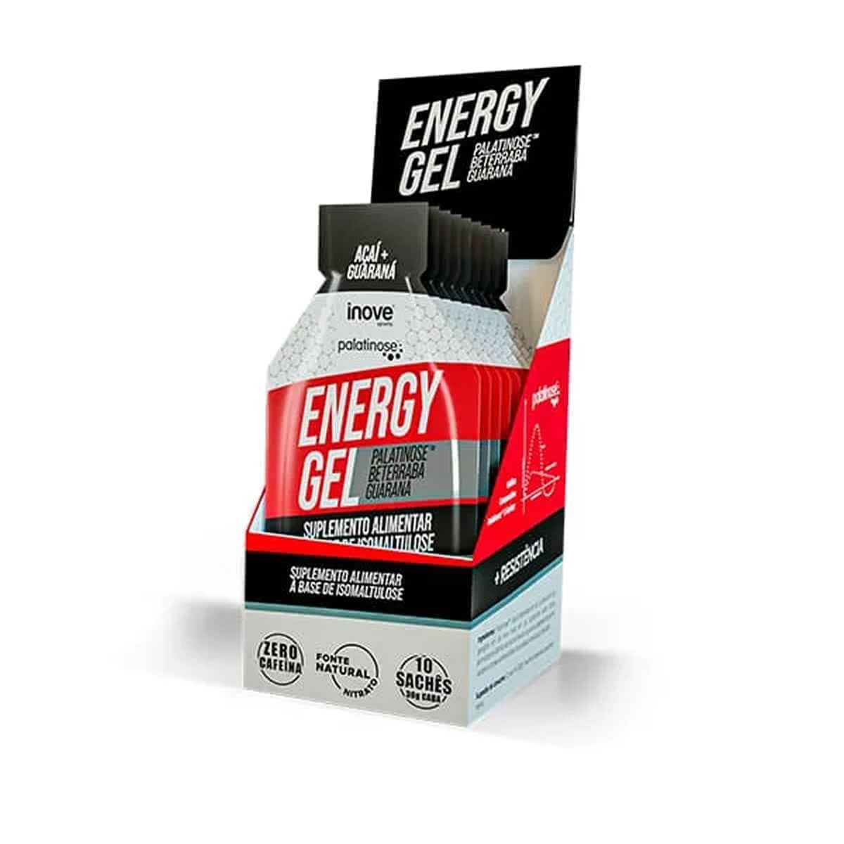 Energy Gel - 10 Sach�s 30g A�a� + Guaran� - Inove Sports