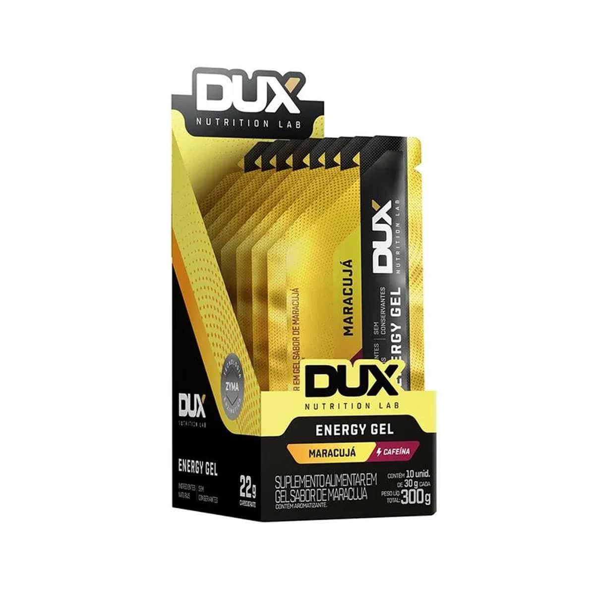 Energy Gel com Cafe�na - 10 Unidades 30g Maracuj� - Dux Nutrition