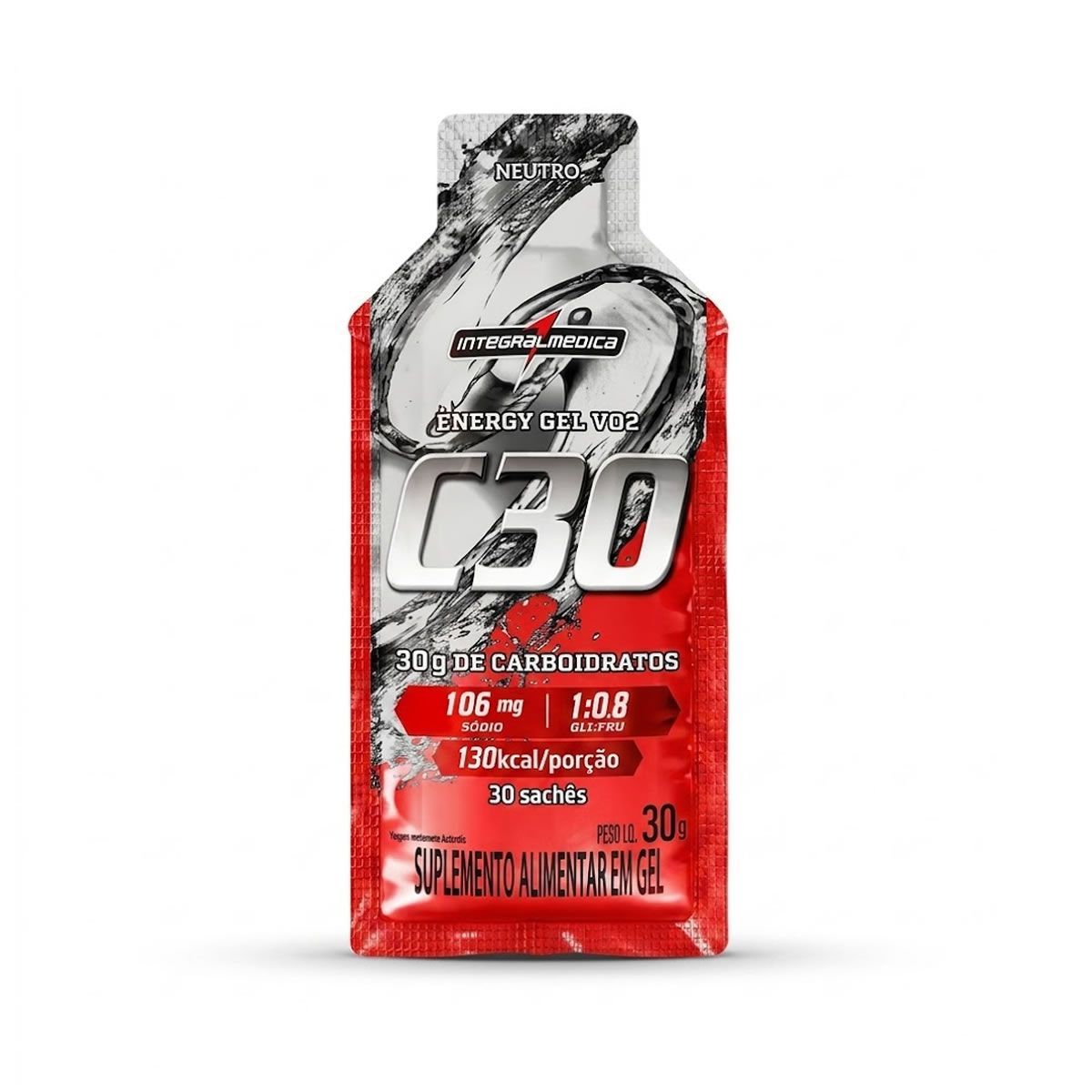 Energy Gel VO2 C30 - 1 Unidade 45g Neutro - Integral M�dica